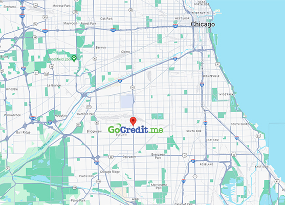 GoCredit.me Bedford Park, IL map