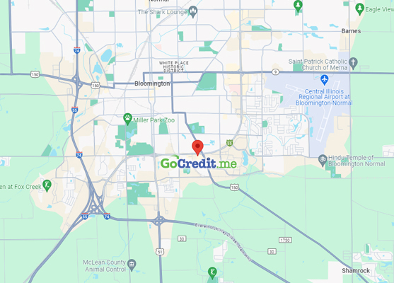 GoCredit.me Bloomington, IL map
