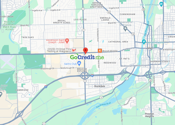 GoCredit.me Joliet, IL map