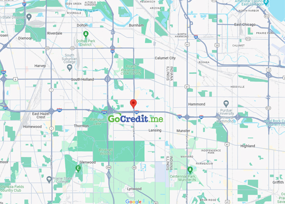 GoCredit.me Lansing, IL map