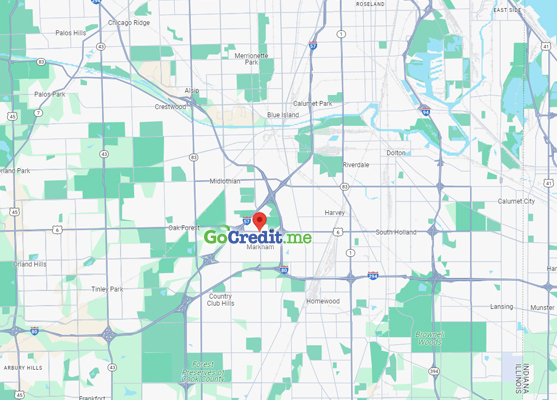 GoCredit.me Markham, IL map