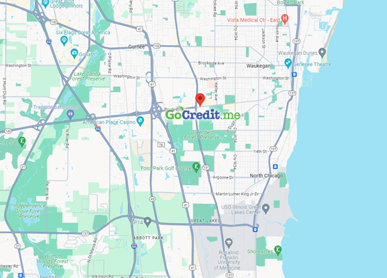 GoCredit.me Waukegan, IL map